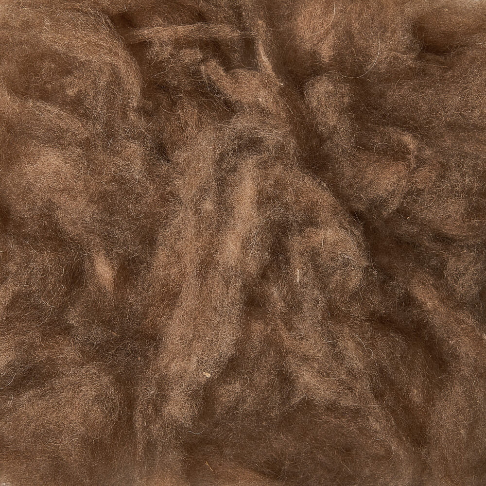 Dehaired camel hair fiber