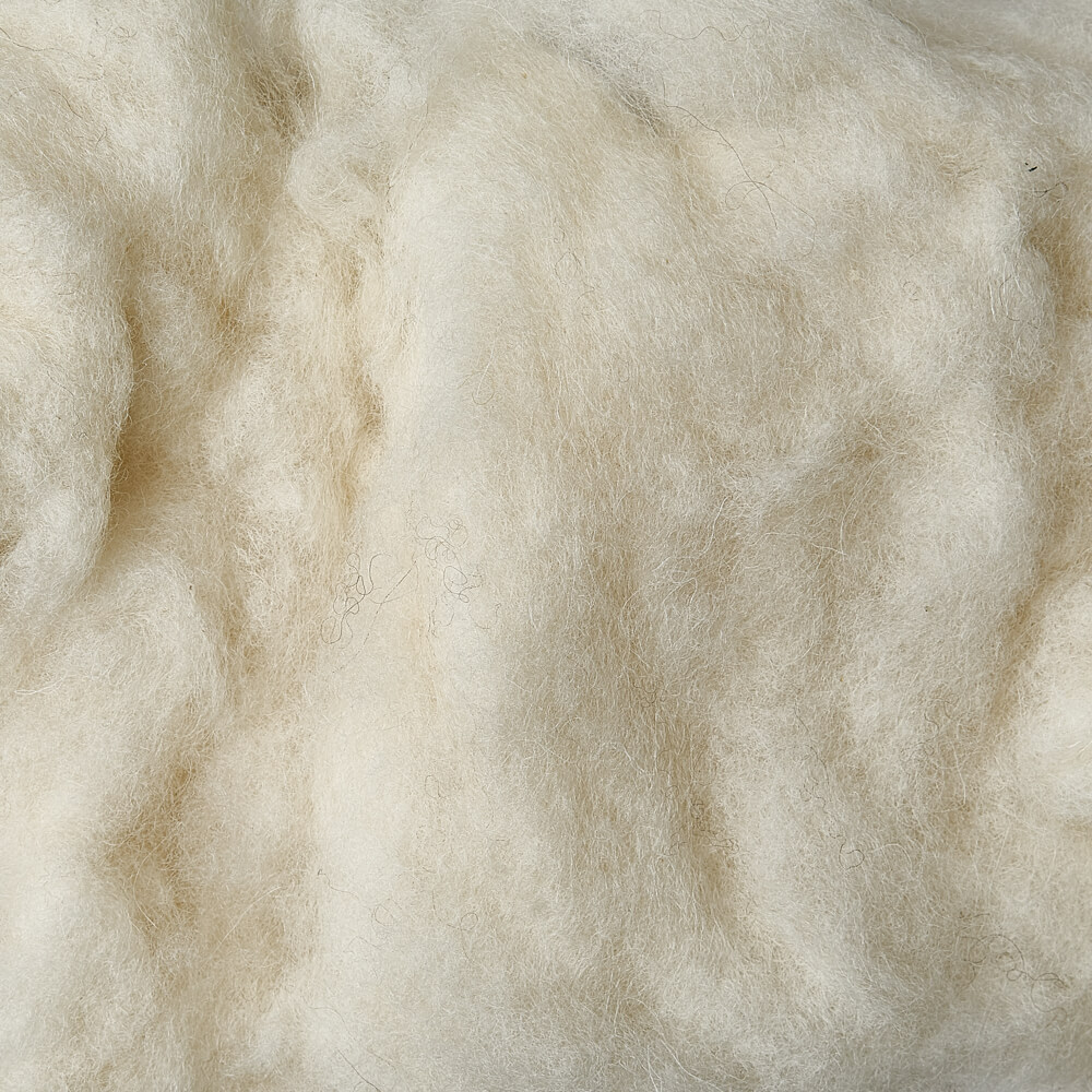 Dehaired wool fiber